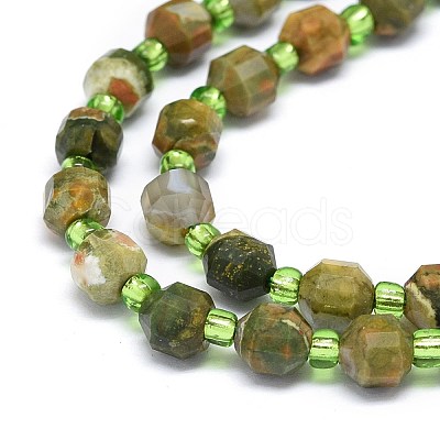 Natural Rhyolite Jasper Beads Strands G-O201B-08-1