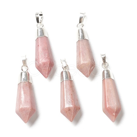 Natural Rhodochrosite Pointed Pendants G-P445-E02-1