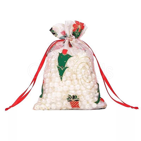 Organza Printed Gift Bags with Drawstring PW-WG00D7C-05-1