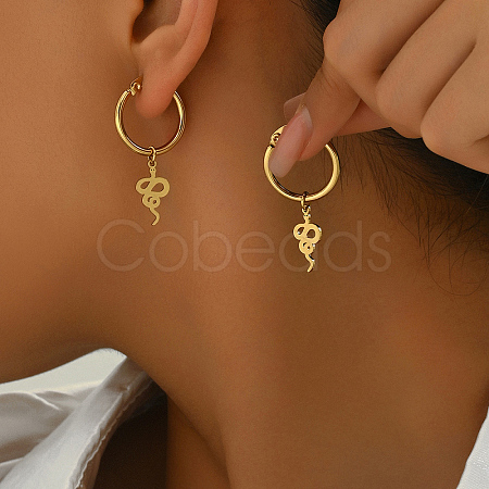 Delicate Snake Hoop Earrings VT8367-1