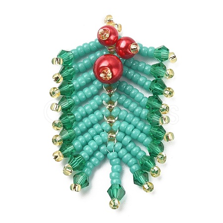 MIYUKI Rocailles Beaded Pendents PALLOY-MZ00148-02-1