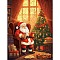 Wooden Puzzles, Children Intelligence Toys, Christmas Theme, Santa Claus, 380x280mm