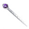 Alloy Ruler Bookmark, Amethyst Cabochon Bookmark, 120x20mm