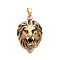 Lion Retro 304 Stainless Steel Pendants, Antique Golden, 44x29x18mm, Hole: 5.5x8mm