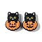 Halloween Theme Silicone Focal Beads, Cat Shape, Cat Shape, 30x23.5x9.5mm, Hole: 2mm