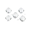 K9 Glass, Imitation Austrian Crystal Beads, Faceted, Bicone, Ghost White, 6x6x6mm, Hole: 0.9mm