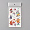 Removable Temporary Tattoos, Water Proof, Cartoon  Paper Stickers, Animal, Colorful, 120~121.5x75mm