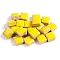 Square Shape Porcelain Mosaic Tiles, for DIY Mosaic Art Crafts, Picture Frames and More, Yellow, 10x10mm, about 205pcs/set