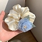 Cloth Hair Ties, Flower, Cornflower Blue, 90x120mm