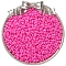 Baking Paint Glass Seed Beads, Round Hole, Peanut, Hot Pink, 6x4mm, Hole: 1mm, about 100pcs/set