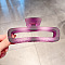 Rectangle Plastic Claw Hair Clips, Hair Accessories for Women & Girls, Purple, 130mm