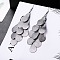 Fashionable Alloy Tassel Earrings, Teardrop Dangle Earrings for Women, Gunmetal