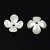4-Petal ABS Plastic Imitation Pearl Bead Caps X-OACR-S020-31-3