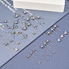 Pandahall 90Pcs 3 Size 202 Stainless Steel Ball Stud Earring Findings STAS-TA0002-22-15