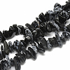 Natural Snowflake Obsidian  Beads Strands G-S317-11-1