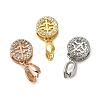 Rack Plating Brass Micro Pave Clear Cubic Zirconia Ice Pick Pinch Bails KK-K340-14-1