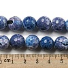 Faceted Natural Fire Crackle Agate Beads Strands G-F447-12mm-J07-5