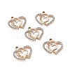 Alloy Crystal Rhinestone Pendants ALRI-C008-45KCG-3