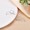 Anti-Tarnish Rhodium Plated 925 Sterling Silver Twist Knot Stud Earrings for Women JE1081A-4