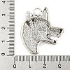 Tibetan Style Wolf Head Alloy Pendants TIBEP-Q043-273-RS-3