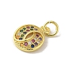 Brass Micro Pave Cubic Zirconia Charms KK-M283-25H-02-2