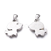 304 Stainless Steel Pet Pendants X-STAS-Z006-20P-2