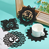 1 Set DIY Bohemian Meditation Energy Symbol Wood Pendant Decoration Kits FIND-FG0002-13-5