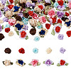 PandaHall Jewelry 10 Style Polyester Imitation Flower Ornamenrt Accessories DIY-PJ0001-33-10