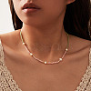 Natural Freshwater Pearl & 925 Sterling Silver Beaded Necklaces for Women NJEW-G154-04G-2