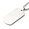 201 Stainless Steel Rectangle with Constellations Pendant Necklace for Women NJEW-G015-01D-2