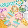 45Pcs 15 Styles Spring Colorful Paper Blooms Cut Outs DIY-WH0430-033-4