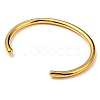 Ion Plating(IP) 304 Stainless Steel Simple Thin Cuff Bangles BJEW-P296-02G-2