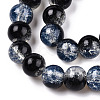 Transparent Crackle Baking Painted Glass Beads Strands DGLA-T003-01A-01-3