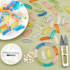 SUPERFINDINGS DIY Chunky Tube Beaded Stretch Bracelet Making Kits DIY-FH0004-53-4