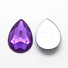 Acrylic Rhinestone Flat Back Cabochons GACR-Q010-10x14-13-2