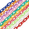 Yilisi 40 Strands 10 Colors Handmade Opaque Acrylic Paperclip Chains KY-YS0001-04-2