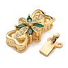 Brass Micro Pave Cubic Zirconia Box Clasps KK-U037-17G-02-2