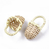 Handmade Reed Cane/Rattan Woven Pendants WOVE-T006-091A-2