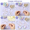 24Pcs 8 Styles Iron Huggie Hoop Earring Findings IFIN-YW0003-61-3