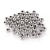 Non-Tarnish 304 Stainless Steel Round Seamed Beads A-STAS-R032-6mm-1