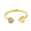 Rack Plating Brass Micro Pave Cubic Zirconia Cuff Bangles BJEW-P336-02A-G-2