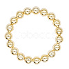 Classic Golden Tone Round Brass Beaded Stretch Bracelets for Women Men IN4084-1-1