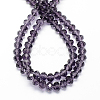 Handmade Imitate Austrian Crystal Faceted Rondelle Glass Beads X-G02YI071-2