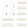 CHGCRAFT 72Pcs 4 Colors Transparent Resin Earring Hooks RESI-CA0001-44-1