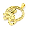 Brass Micro Pave Cubic Zirconia Pendants KK-K354-08B-G-2