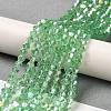 Transparent Electroplate Glass Beads Strands EGLA-A039-T4mm-B24-4