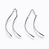 304 Stainless Steel Dangle Earrings EJEW-L225-008-2