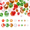  16 Strands 16 Style Christmas Theme Transparent Electroplate Glass Beads Strands EGLA-TA0001-25-10
