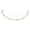 Synthetic Moonstone & Hematite & Plastic Pearl Beaded Bracelet NJEW-JN04405-2