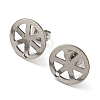 Non-Tarnish 201 Stainless Steel Stud Earring Findings STAS-D045-18P-1